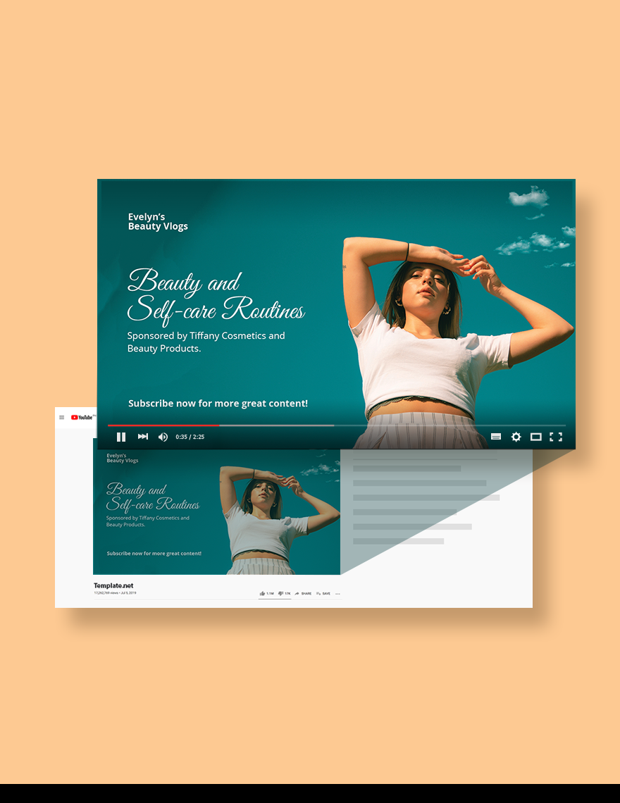 Influencer Youtube Thumbnail Template