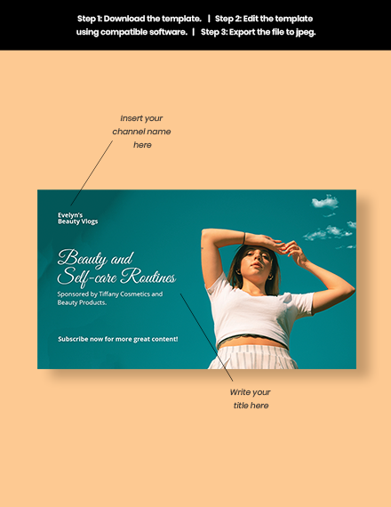 Free Influencer Youtube Thumbnail Template to Edit Online