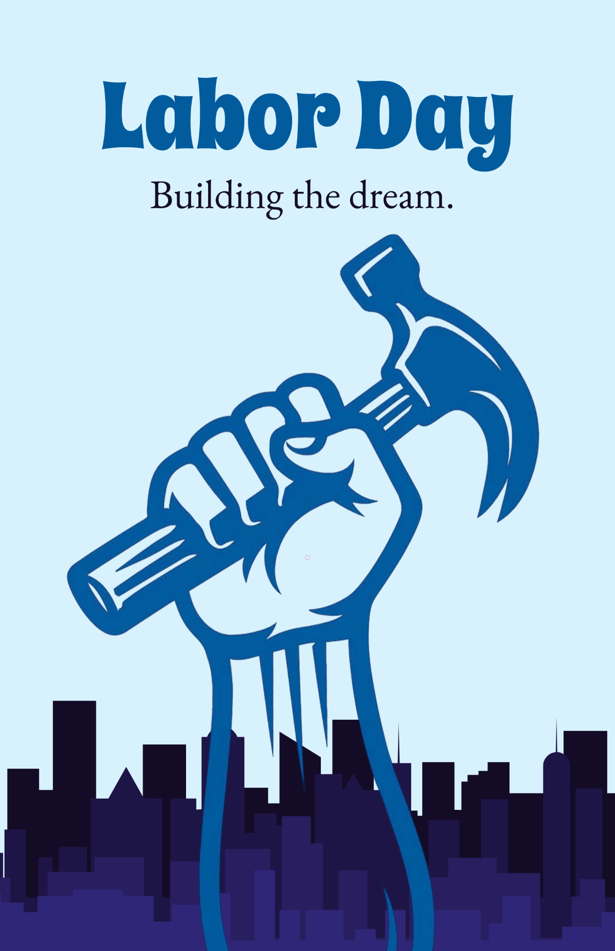 Free Labor Day Outline Art Template to Edit Online