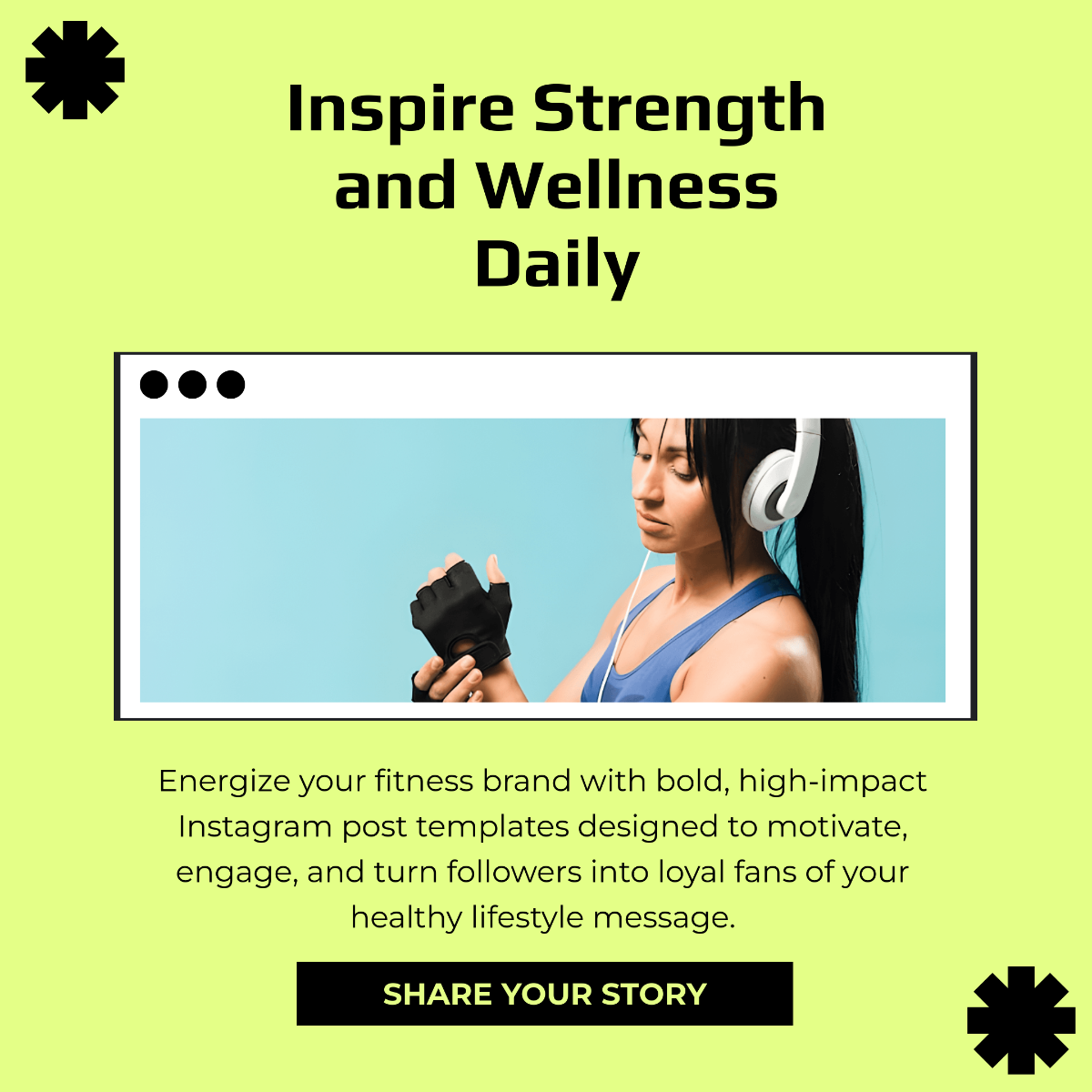 Free Fitness Instagram Post Template to Edit Online