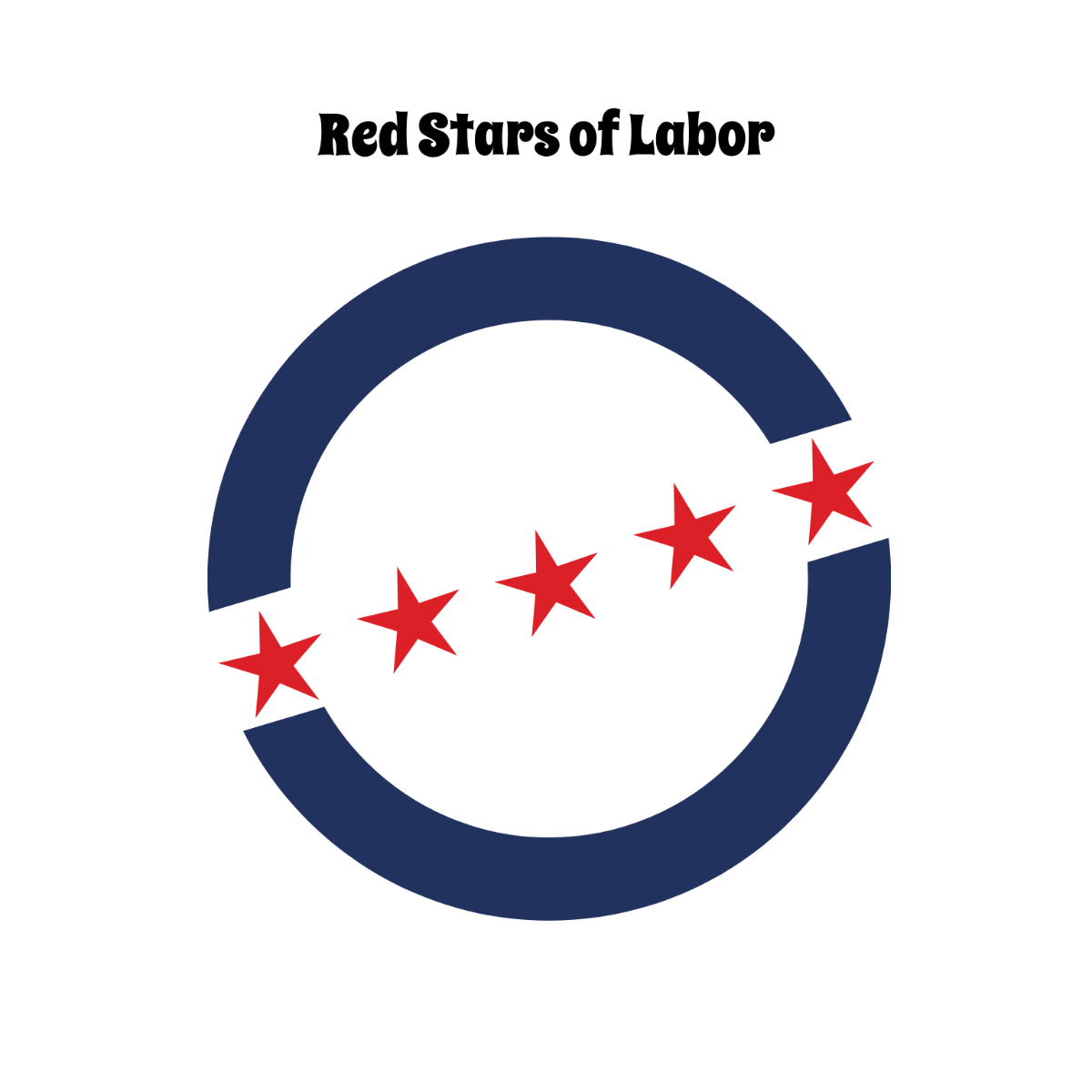 Red Stars Labor Day Template to Download