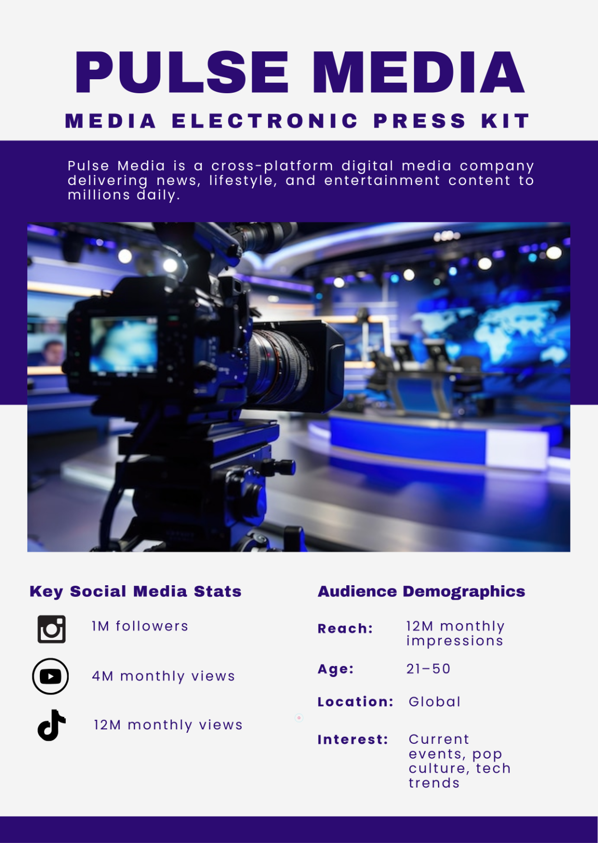 Free Media Press Kit Design Template to Edit Online