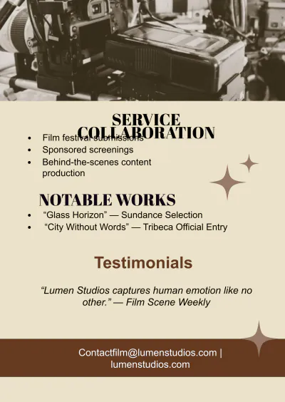 Free Aesthetic Film Press Kit Template to Edit Online