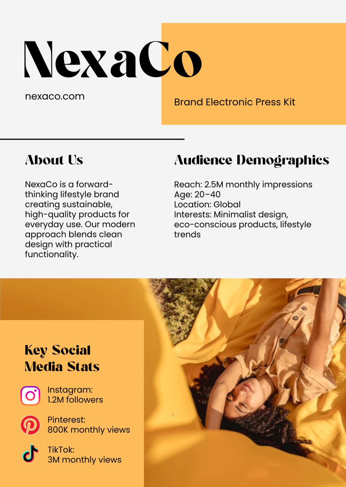 Free Modern Brand Press Kit (EPK) Template to Edit Online