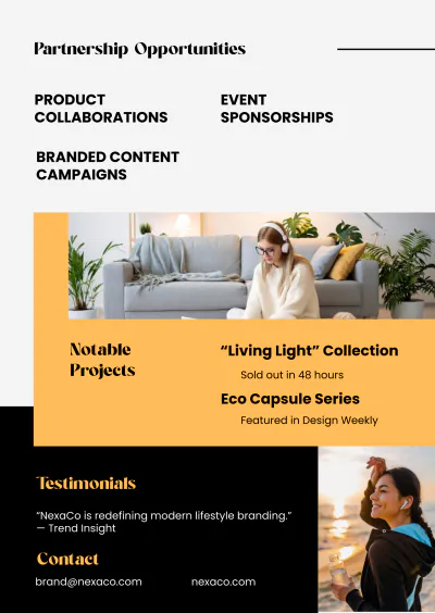 Free Modern Brand Press Kit (EPK) Template to Edit Online
