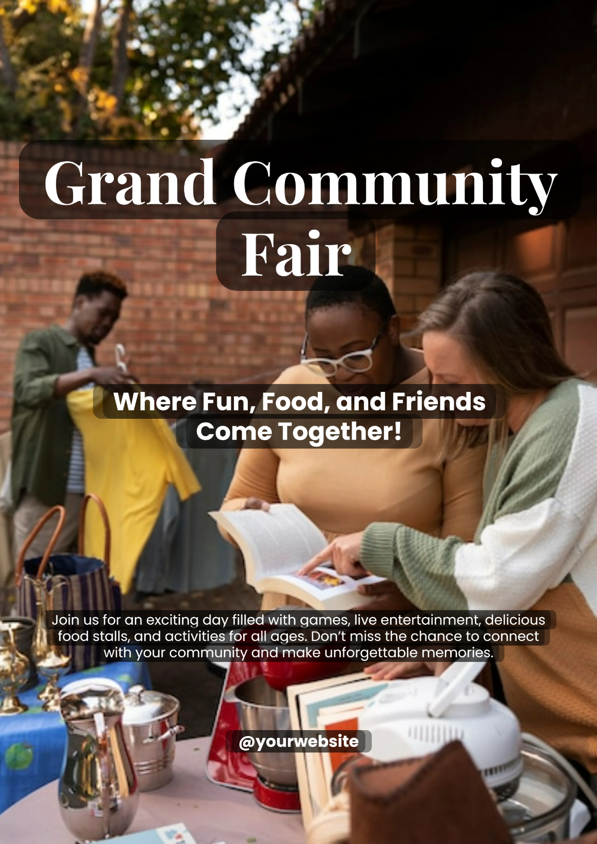 Free Grand Community Fair Poster Template to Edit Online
