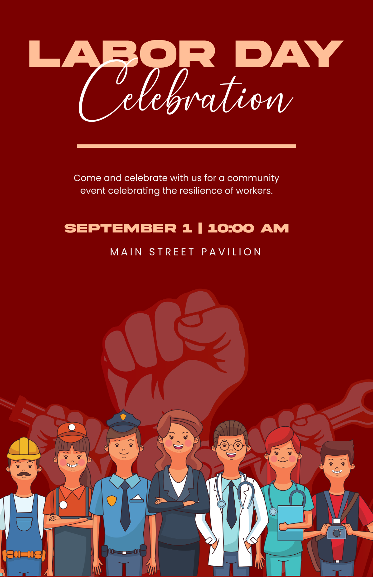 Free Labor Day Event Template to Edit Online