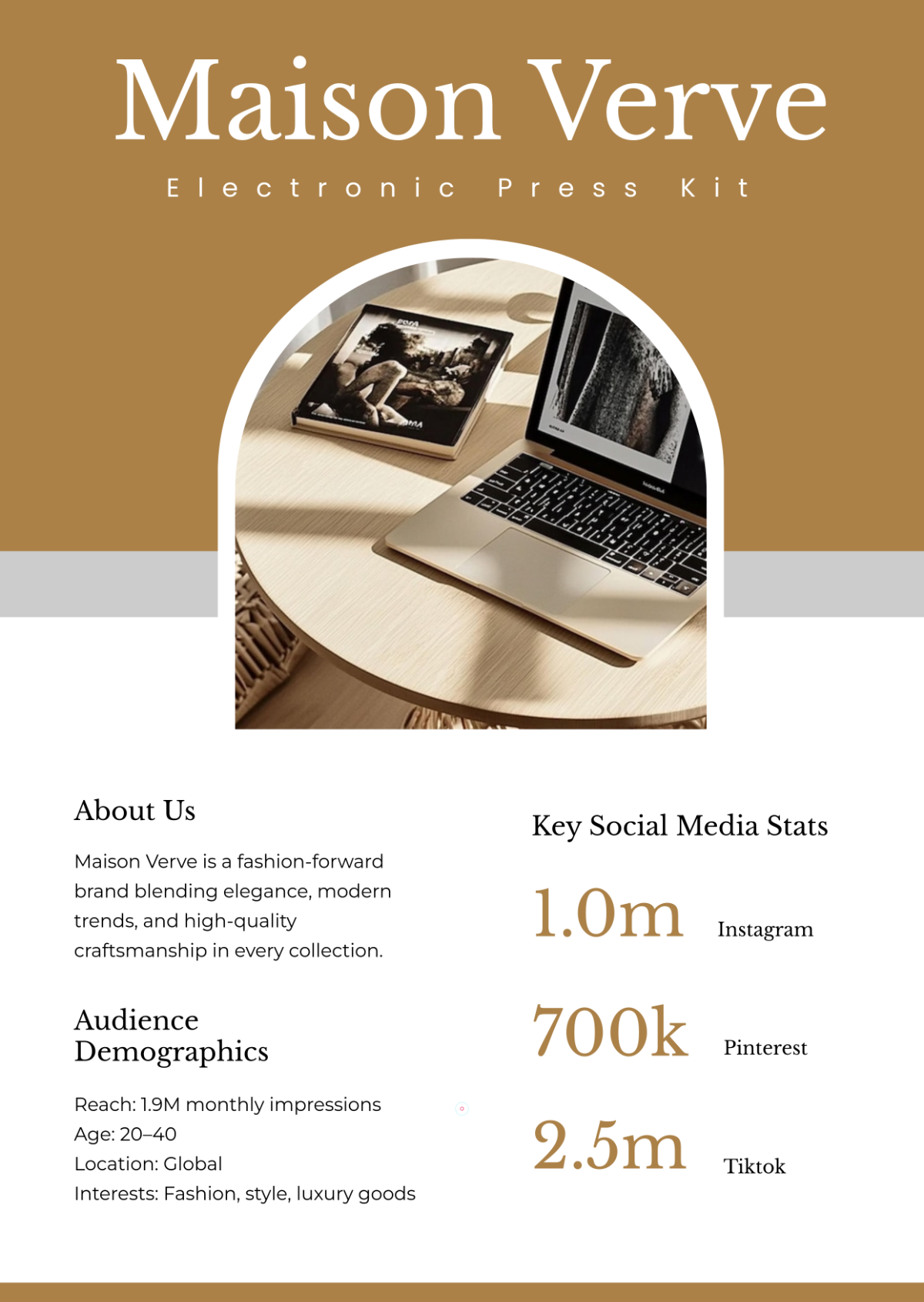 Free Stylish Press Kit Template to Edit Online