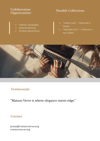 Free Stylish Press Kit Template to Edit Online