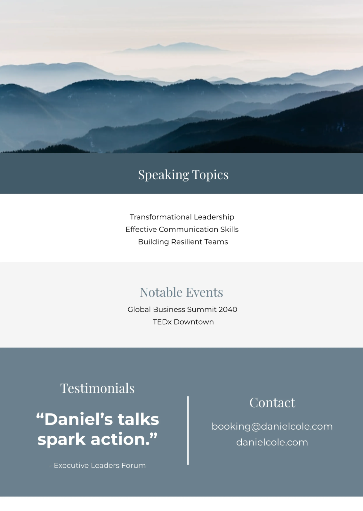 Free Speaker Press Kit Template to Edit Online