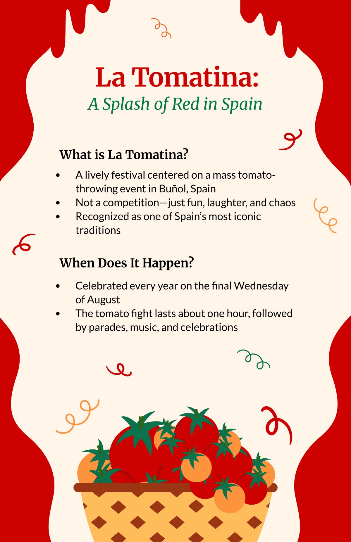 Free La Tomatina Poster Template to Edit Online