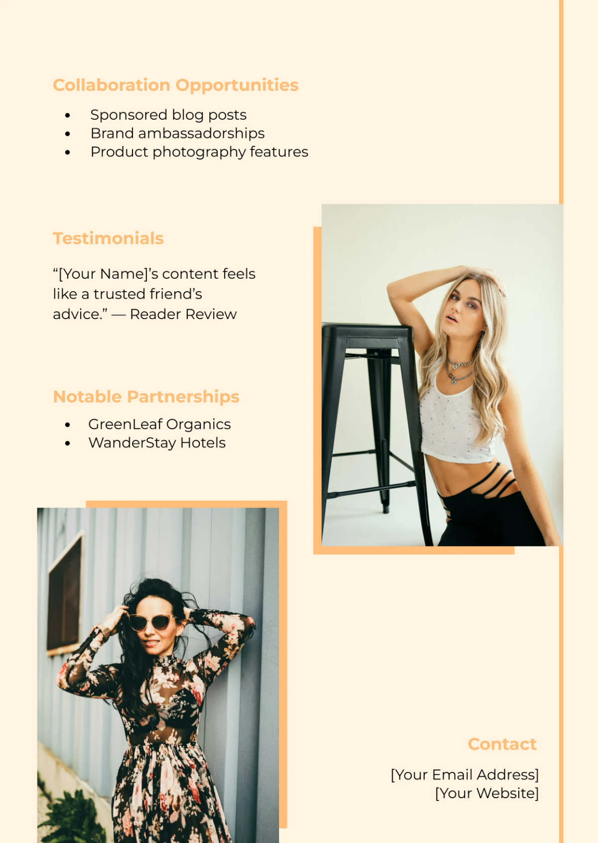 Free Blank Blogger Press Kit Template to Edit Online