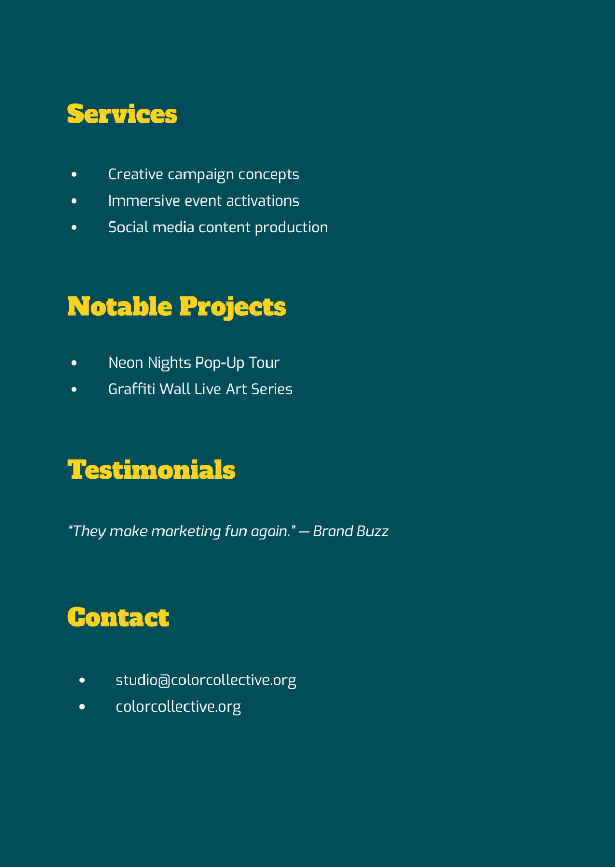 Free Funky Press Kit Template to Edit Online