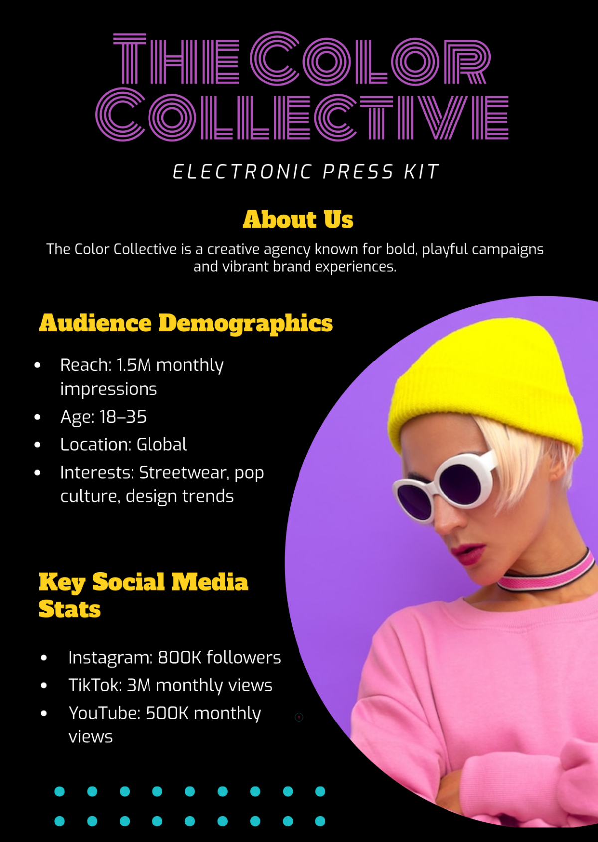 Free Funky Press Kit Template to Edit Online