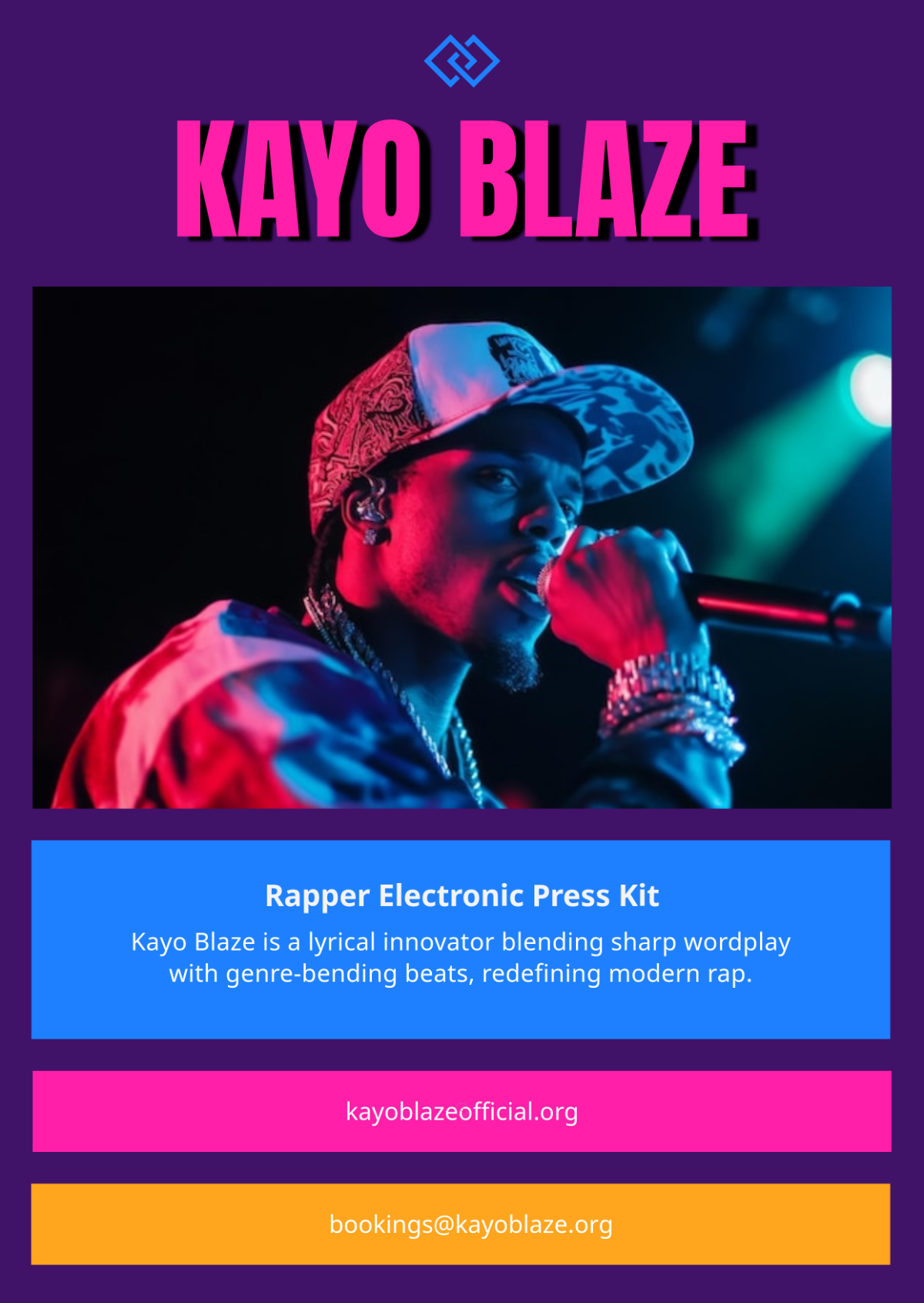 Free Rapper Press Kit (EPK) Template to Edit Online