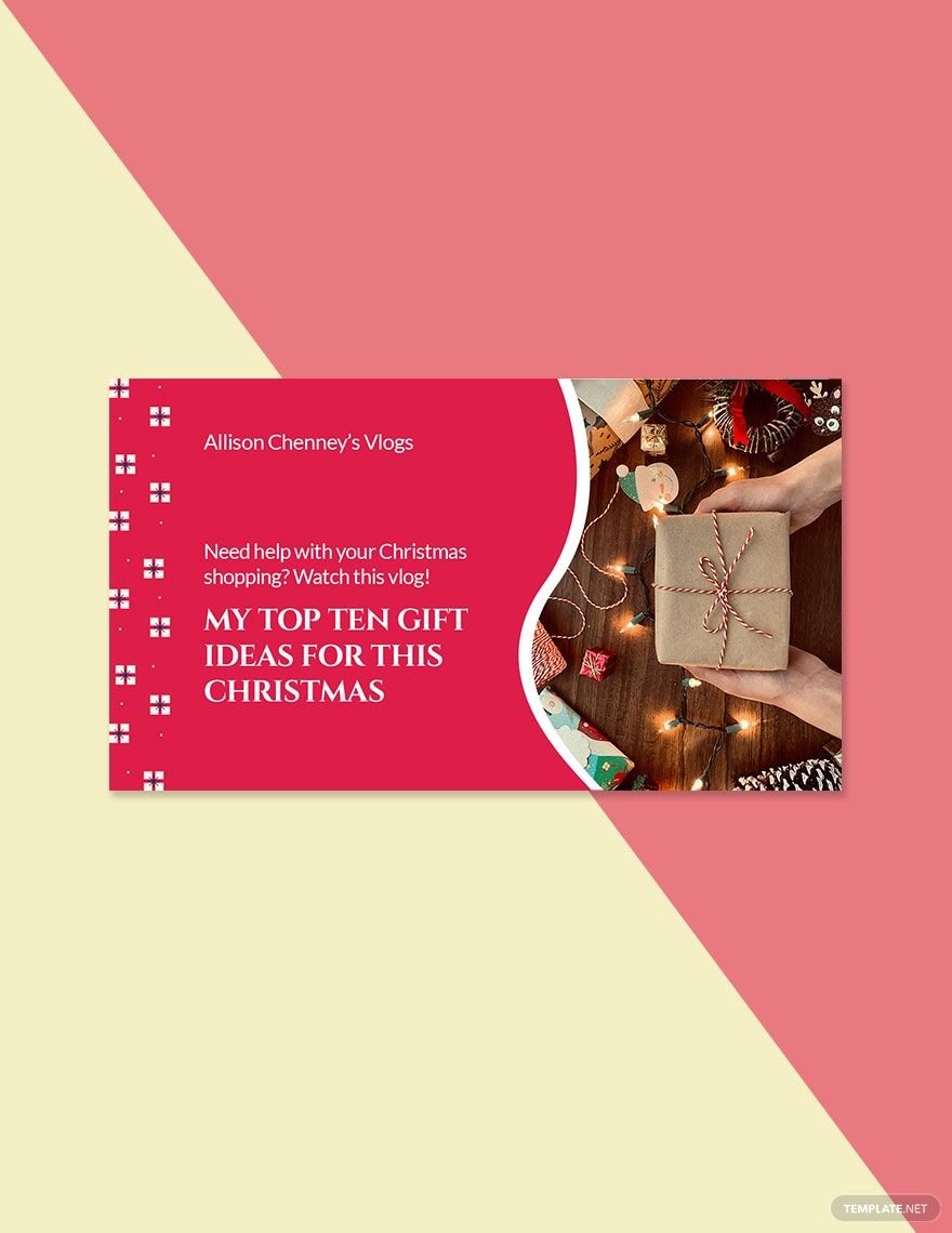 Christmas Gift Ideas Youtube Thumbnail Template