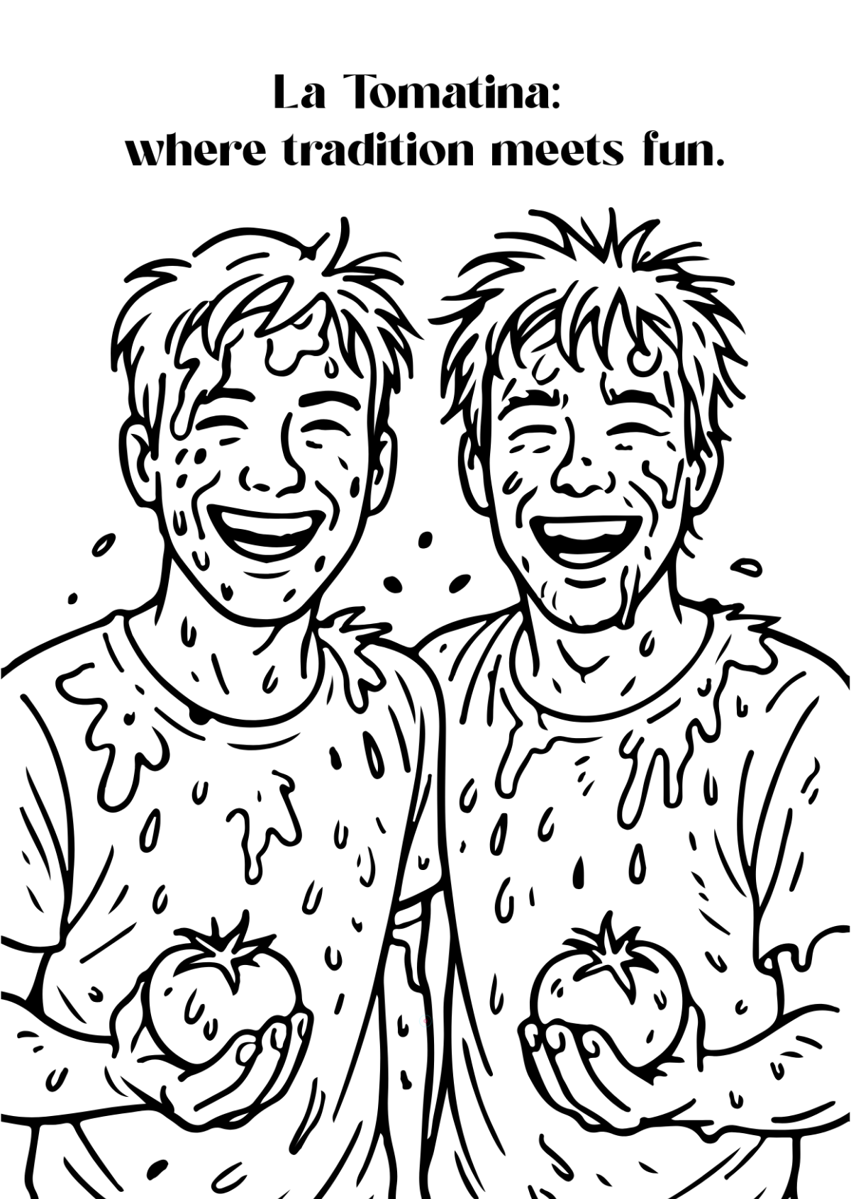 Free La Tomatina Sketch Template to Edit Online