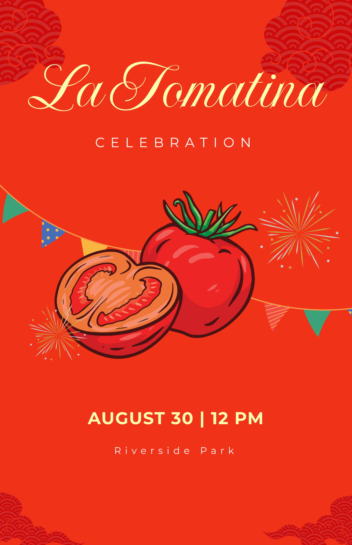 Free La Tomatina Celebration Template to Edit Online