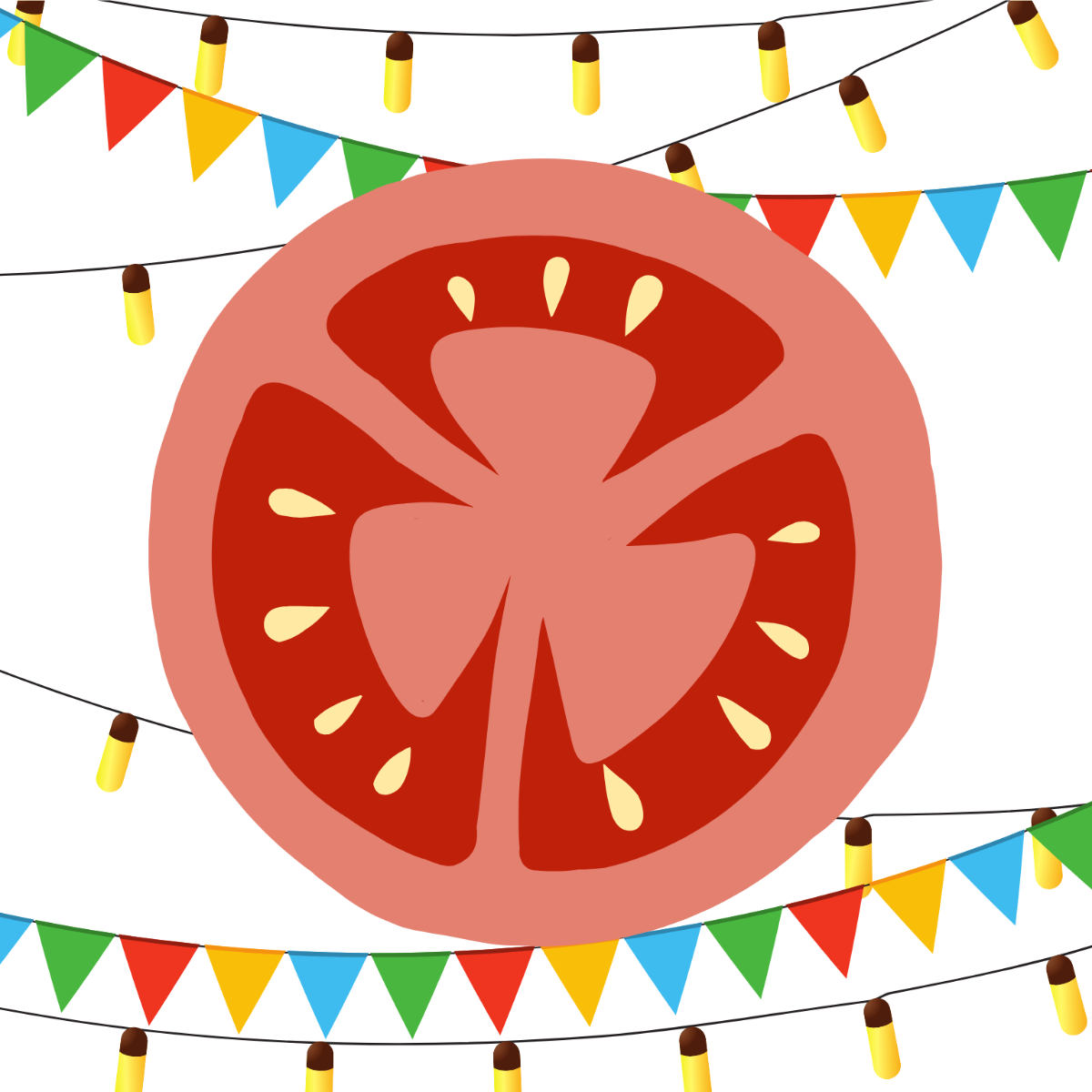 Free La Tomatina Clip Art Template to Edit Online