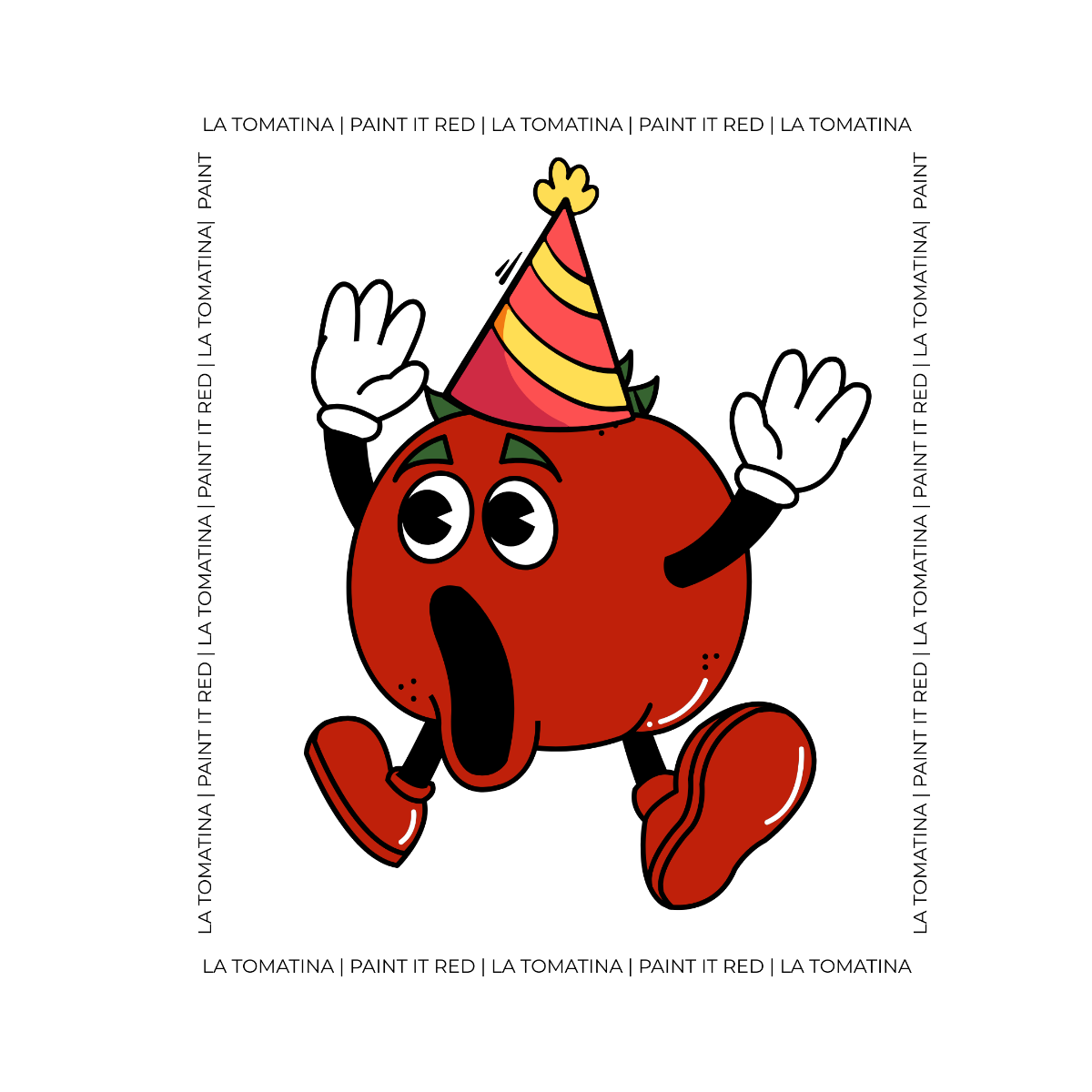 Free Modern La Tomatina Sticker Template to Edit Online