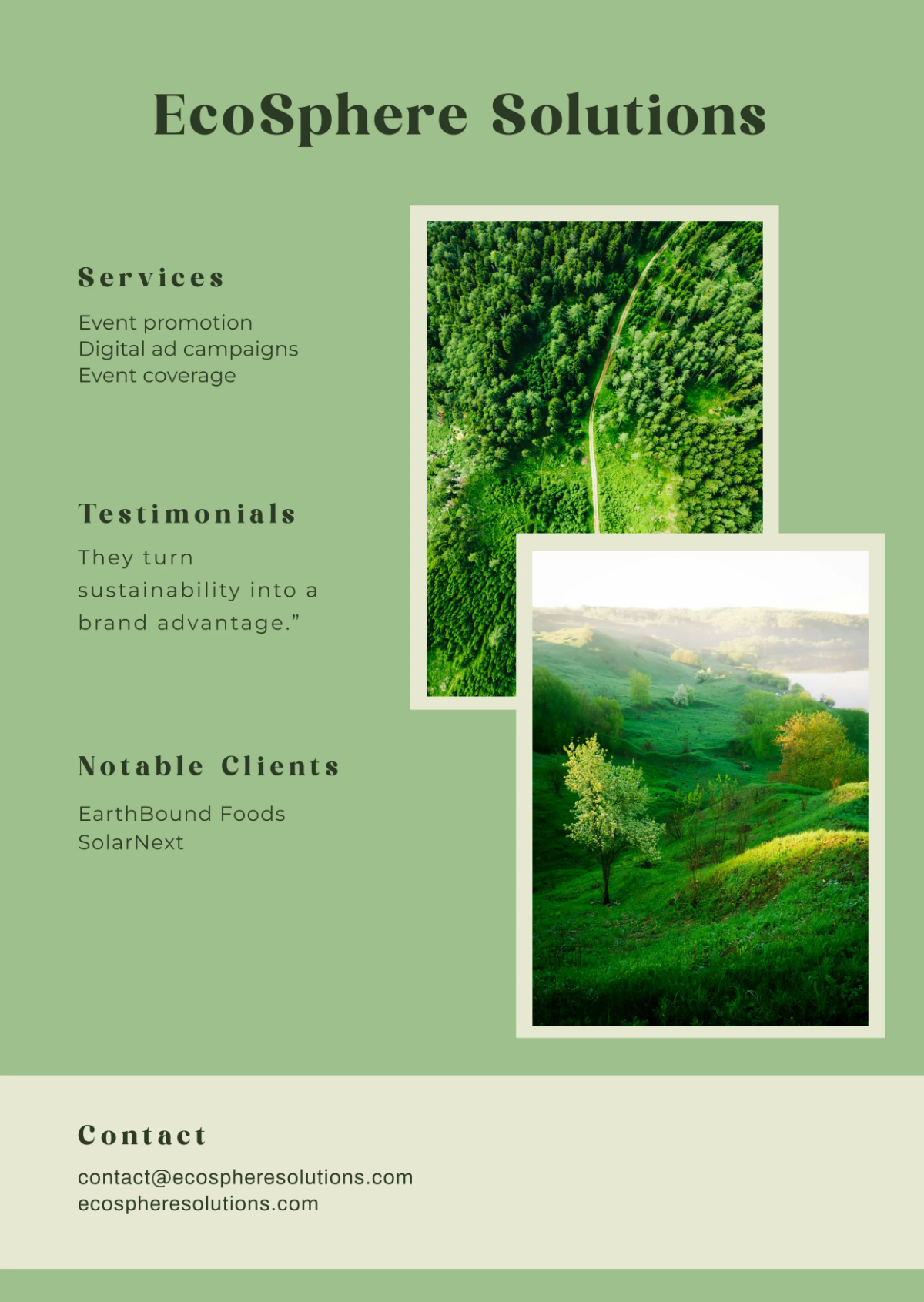 Free Green Client Press Kit Template to Edit Online