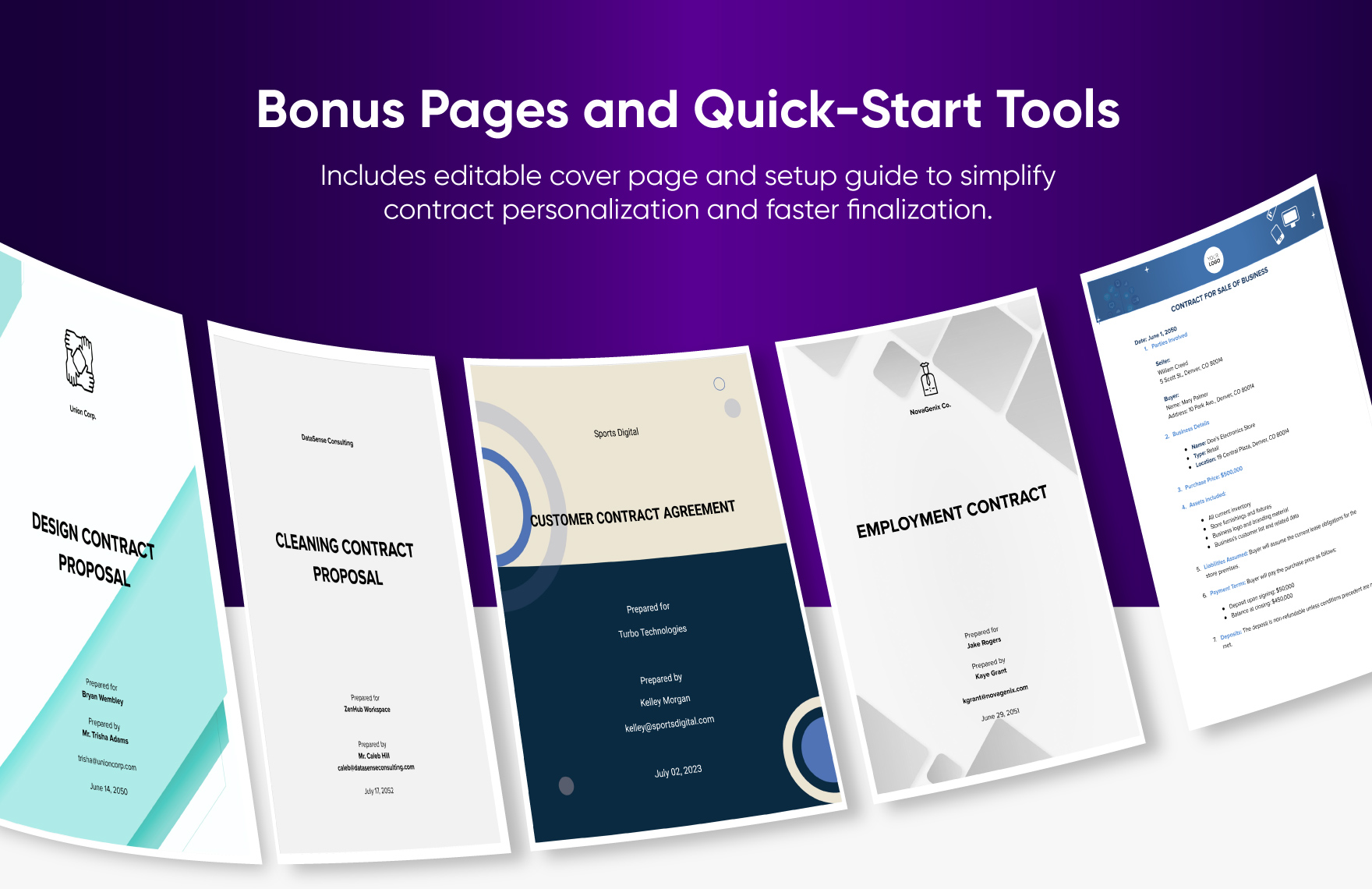 50+ Ready-to-Use Contract Template Bundle