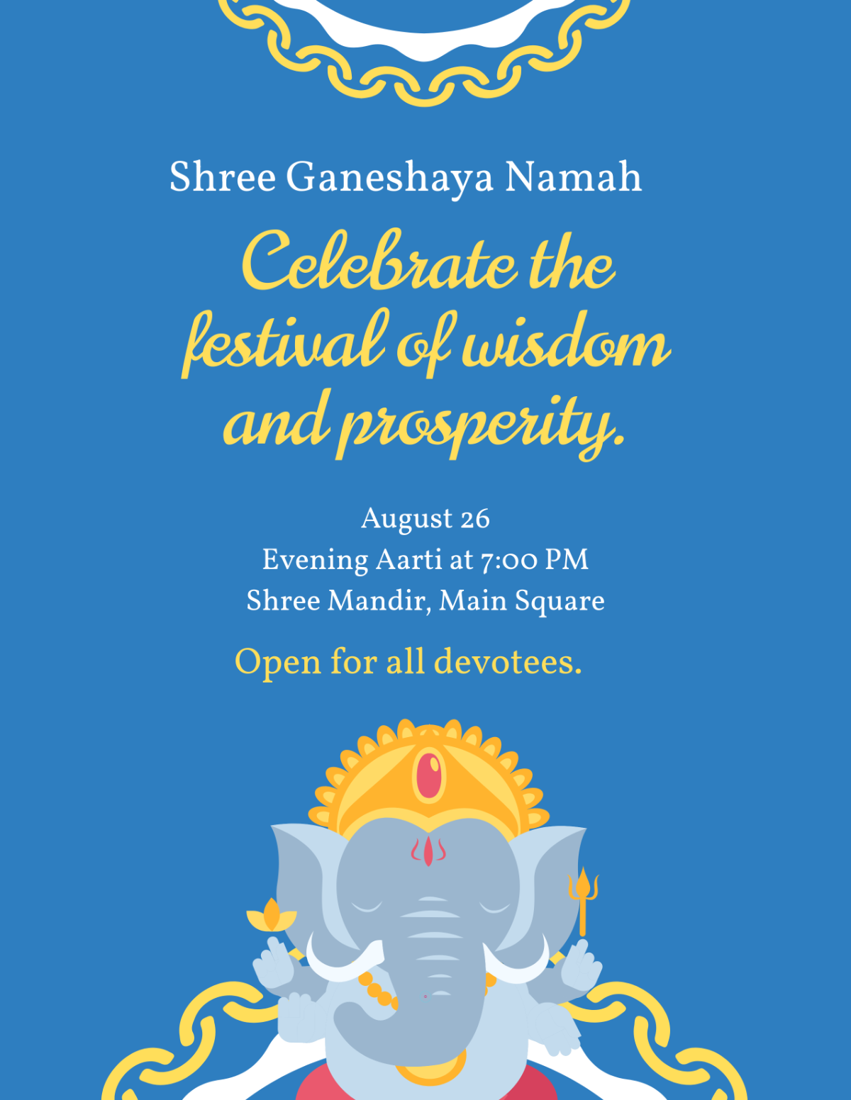 Free Shree Ganesh Chaturthi Template to Edit Online