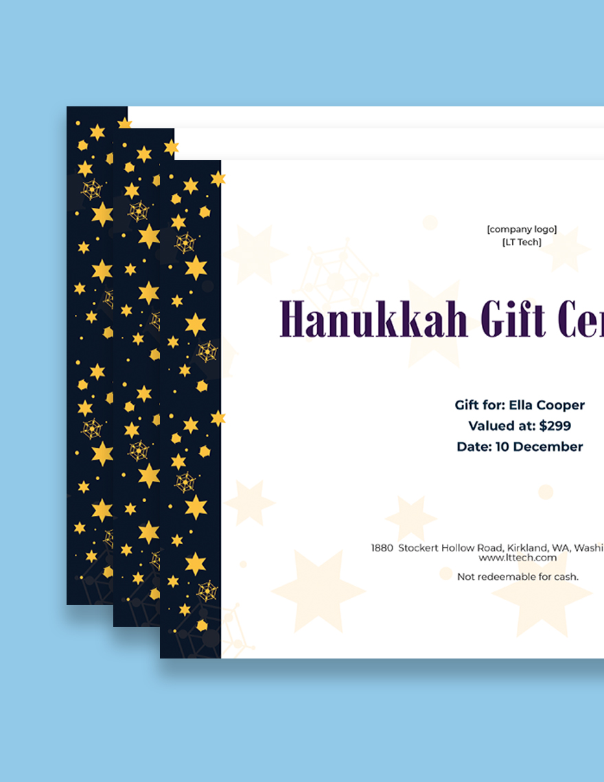 Free Free Hanukkah Gift Certificate Template PSD Template