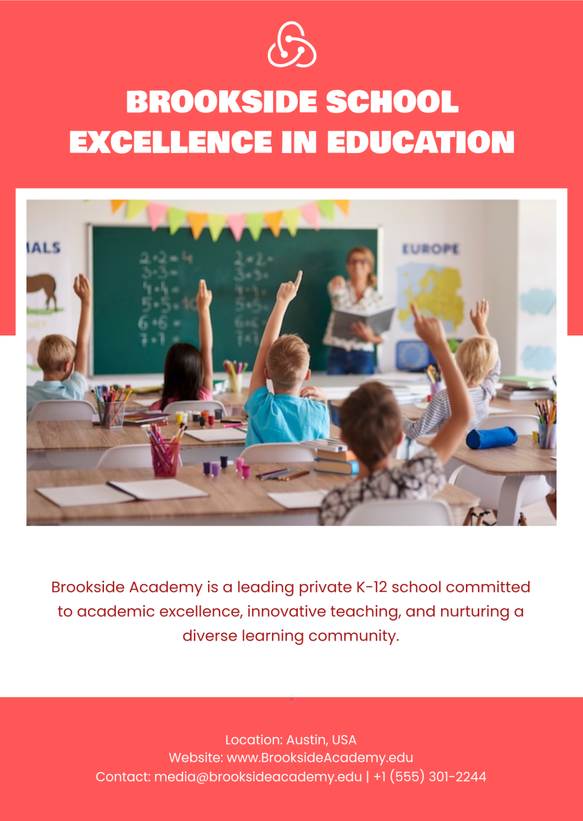 Free School Press Kit (EPK) Template to Edit Online