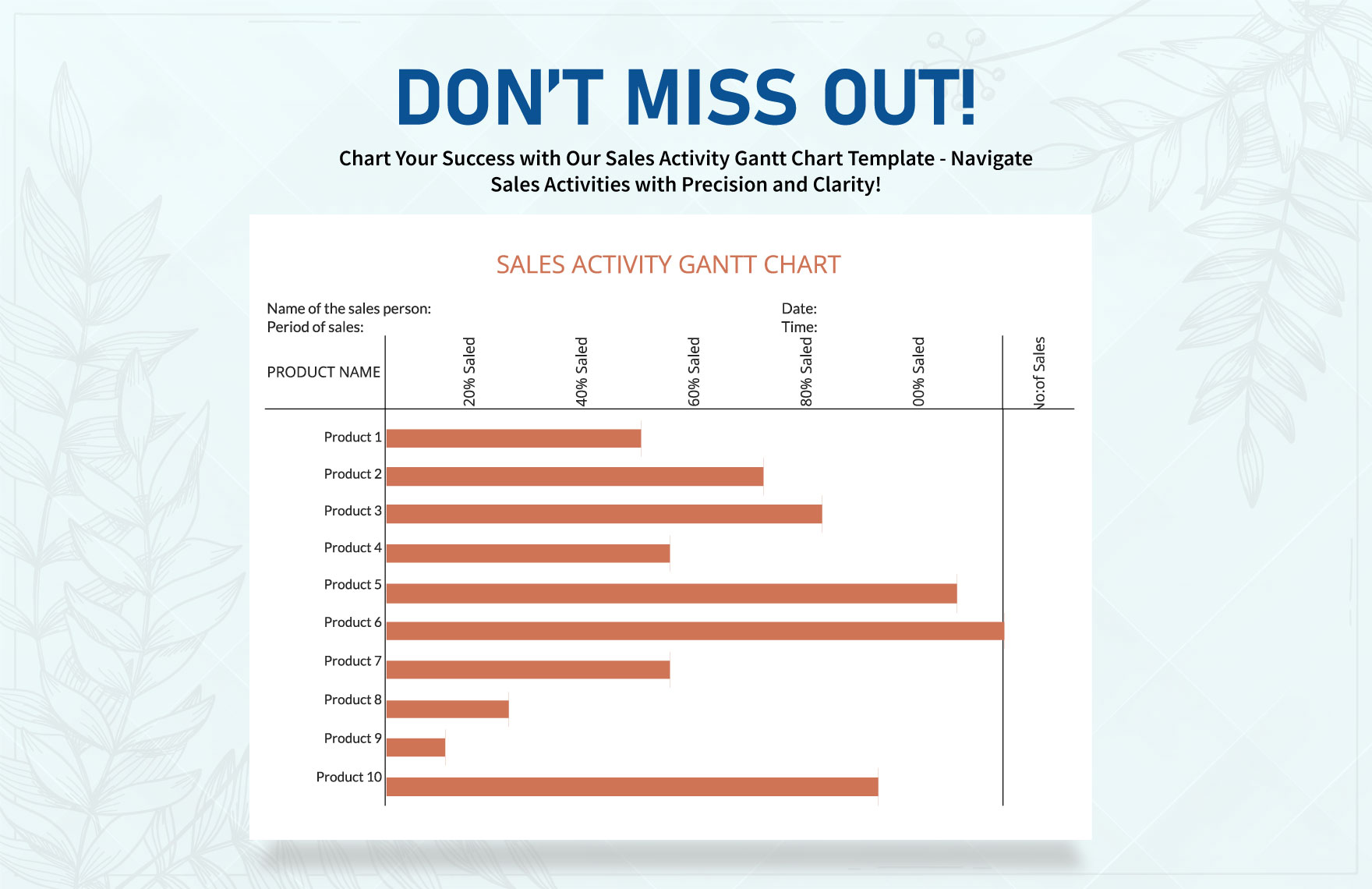 Sales Activity Gantt Chart Template
