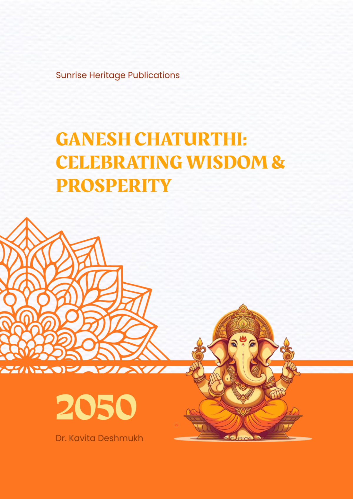 Free Ganesh Chaturthi Cover Page Template to Edit Online
