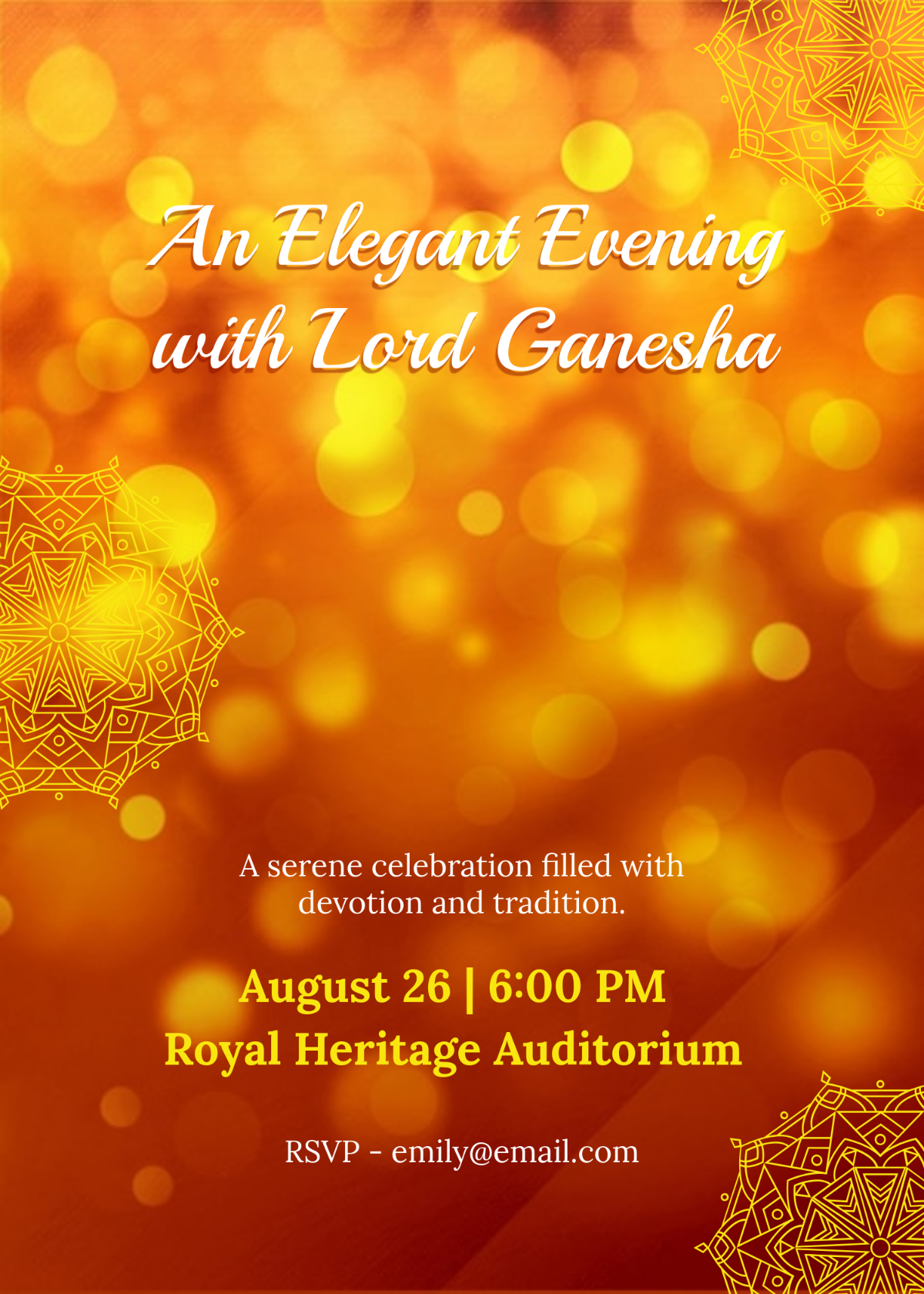 Free Elegant Ganesh Chaturthi Template to Edit Online