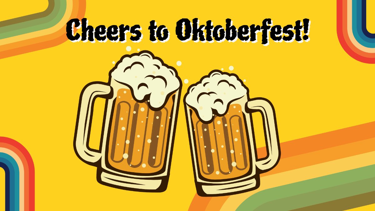 Free Yellow Oktoberfest Beer Background Template to Edit Online