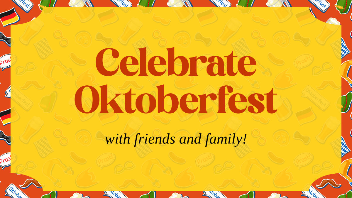 Free Colorful Oktoberfest Background Pattern Template to Edit Online