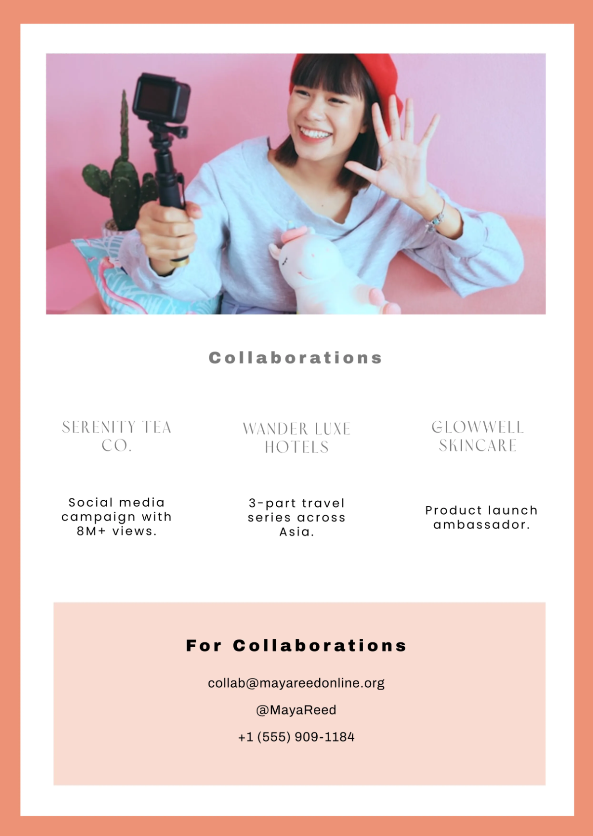 Free Content Creator Press Kit Template to Edit Online