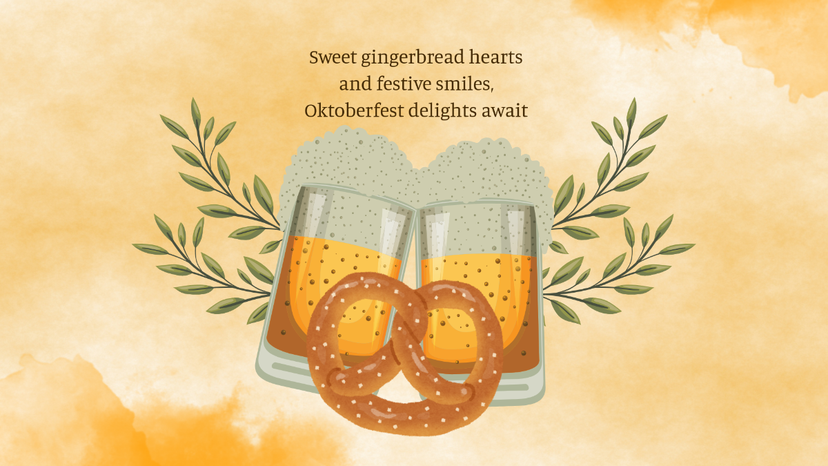 Free Brown Oktoberfest Gingerbread Background Template to Edit Online