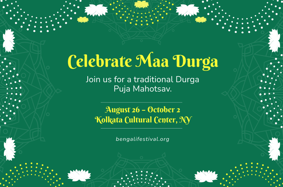 Free Bengali Durga Puja Banner Template to Edit Online