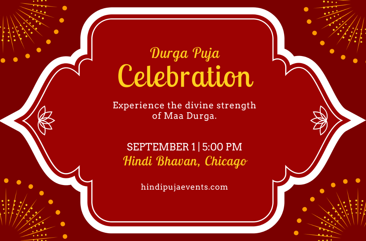 Free Hindi Durga Puja Banner Template to Edit Online