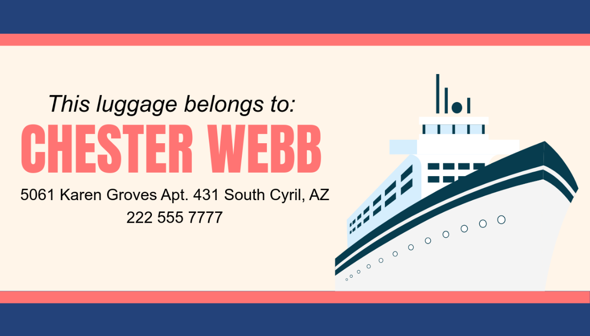 Free Cruise Luggage Tag Template to Edit Online