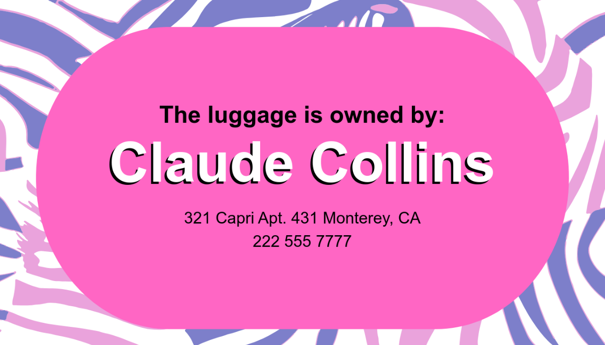 Free Colorful Luggage Tag Template to Edit Online