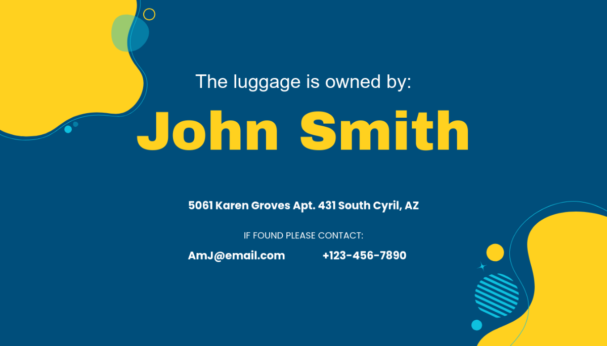 Luggage Tag Design Template