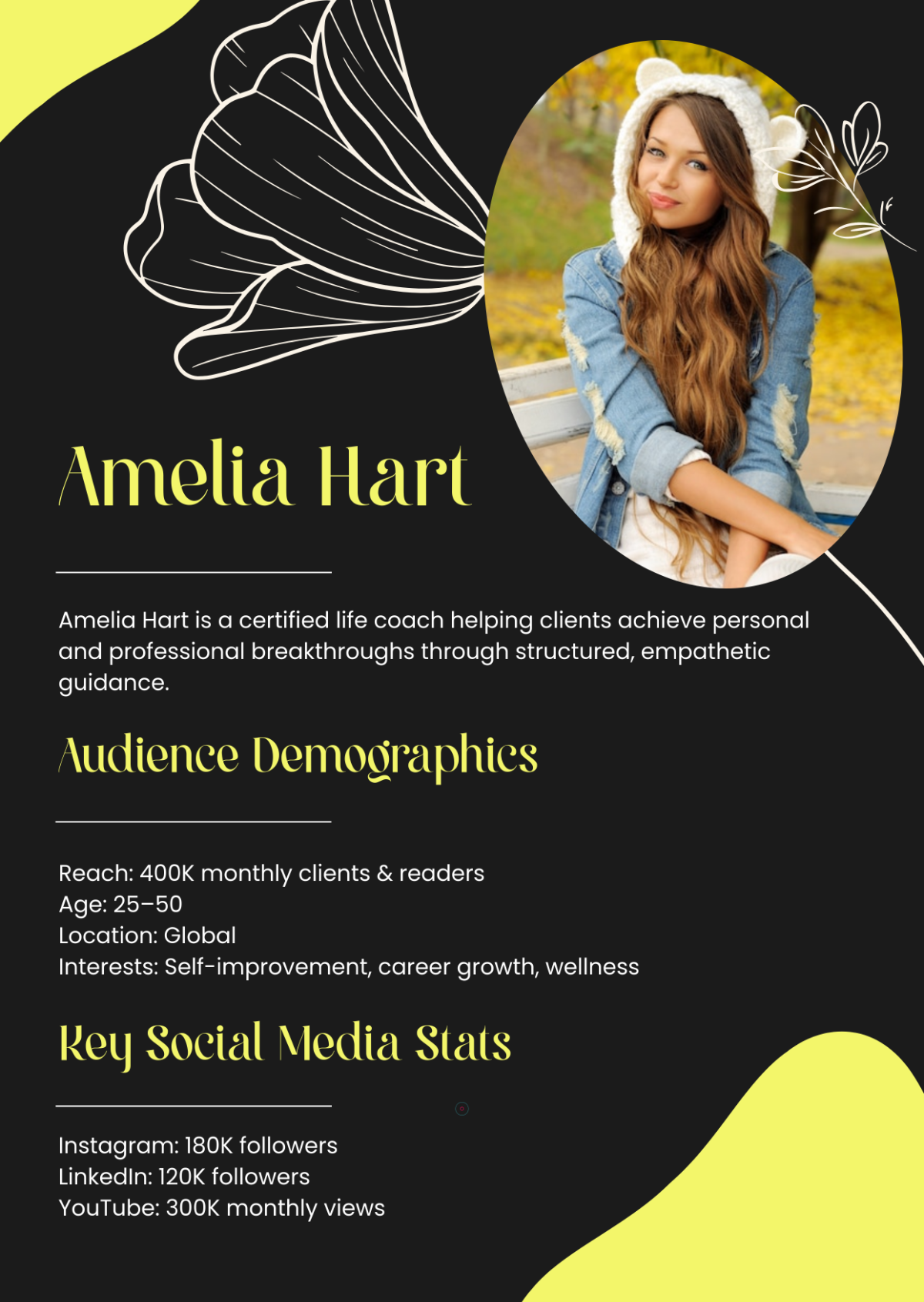 Free Life Coach Press Kit (EPK) Template to Edit Online