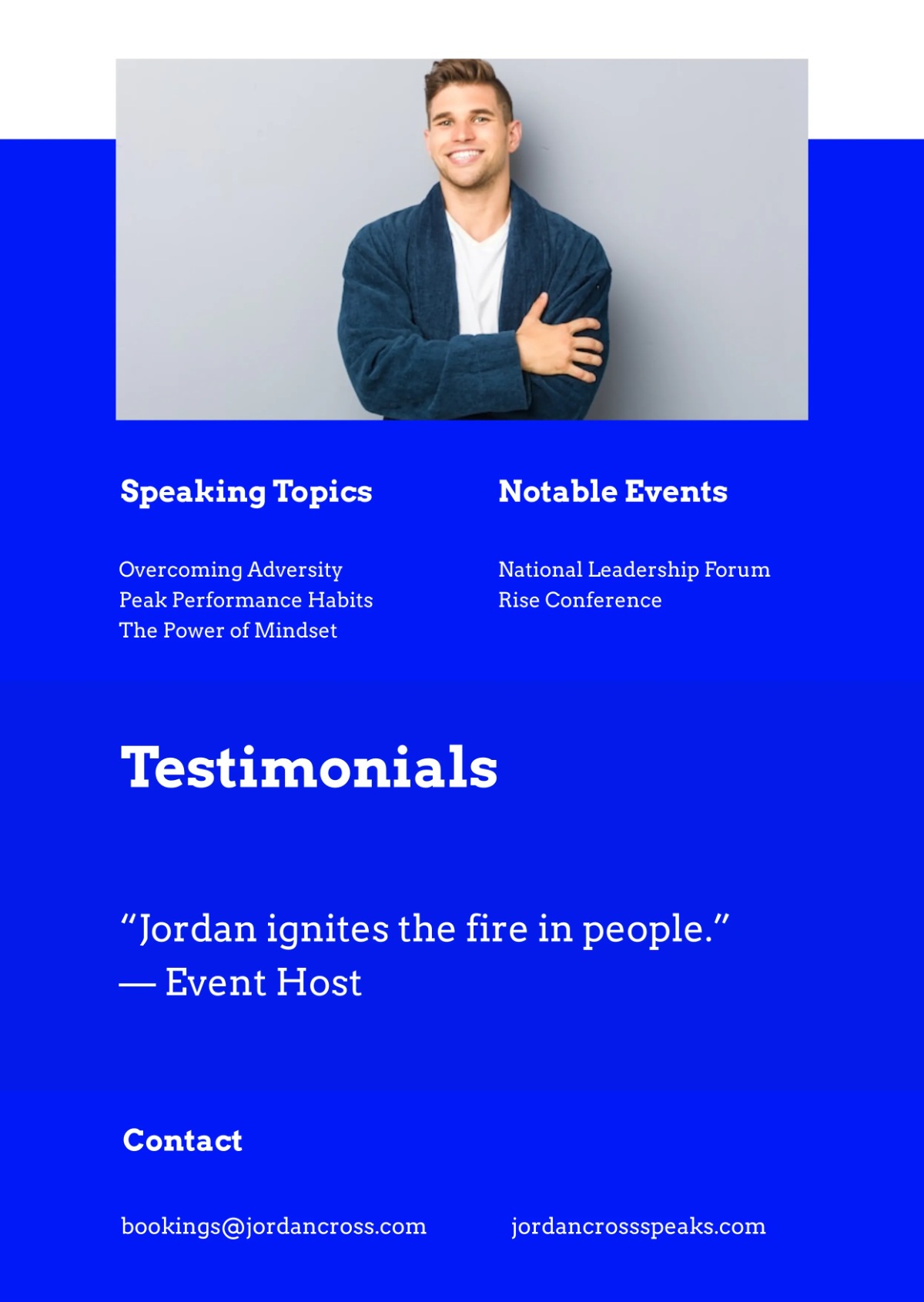 Free Motivational Speaker Press Kit (EPK) Template to Edit Online Free Motivational Speaker Press Kit (EPK) Template to Edit Online