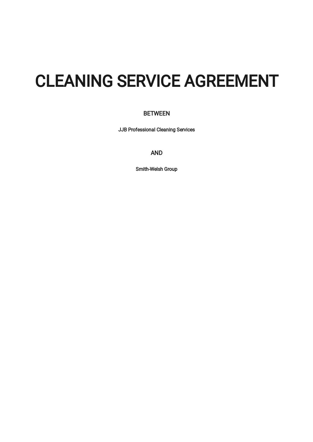 12+ FREE Cleaning Services Agreement Templates [Edit & Download