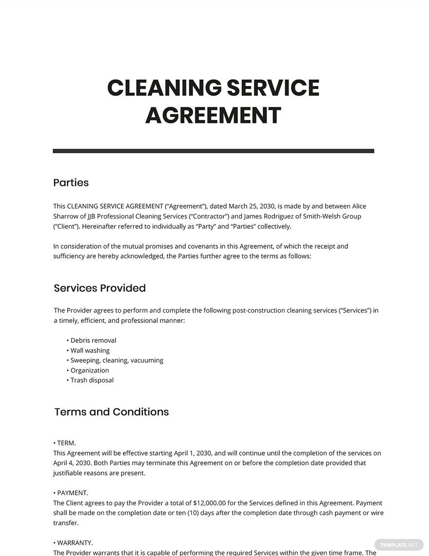 Professional Service Agreement PDF Templates Free Download 