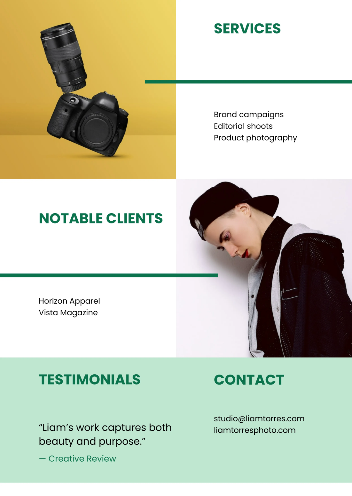 Free Photographer Press Kit (EPK) Template to Edit Online Free Photographer Press Kit (EPK) Template to Edit Online