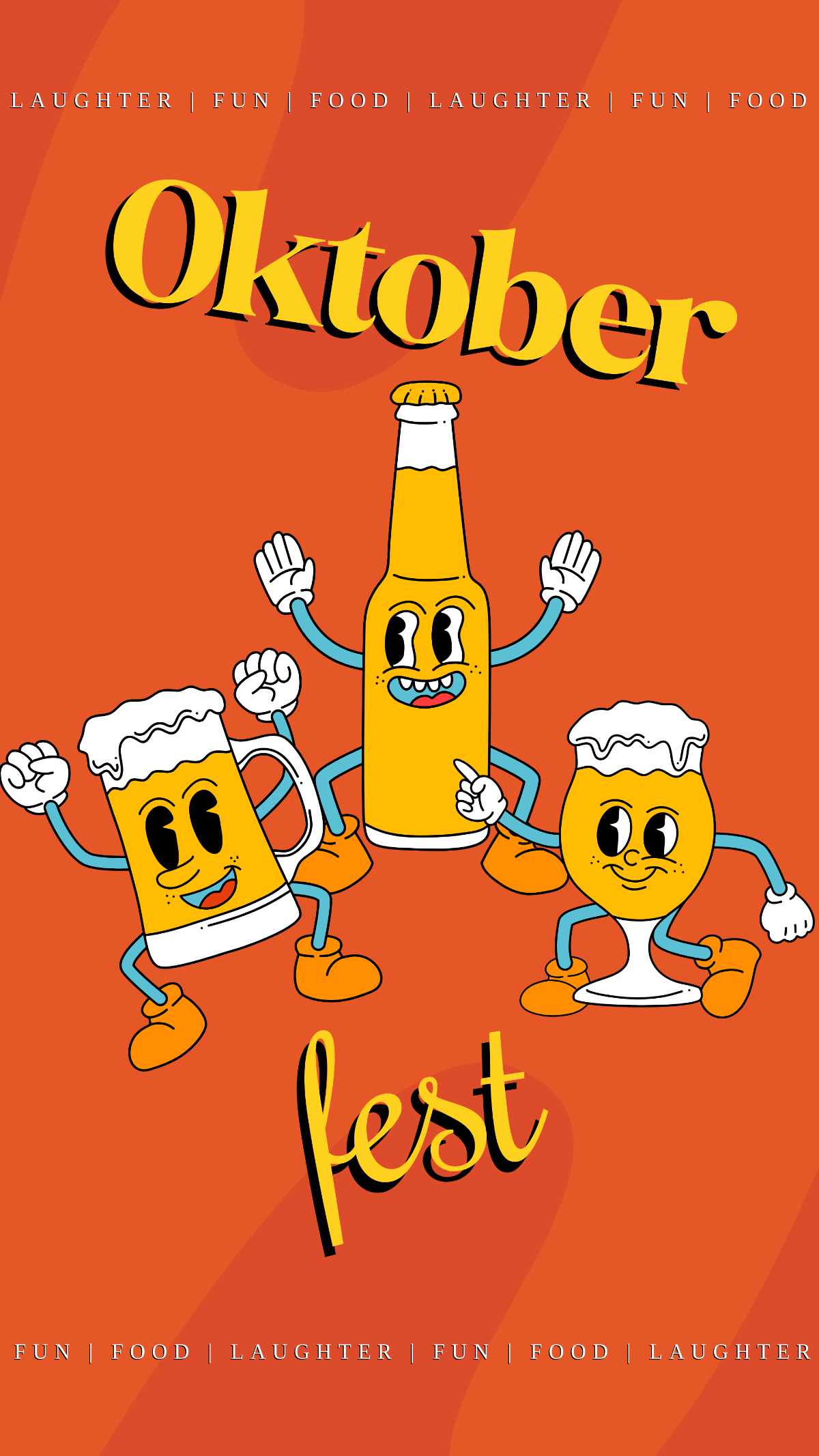 Free Cartoon Oktoberfest Template to Edit Online