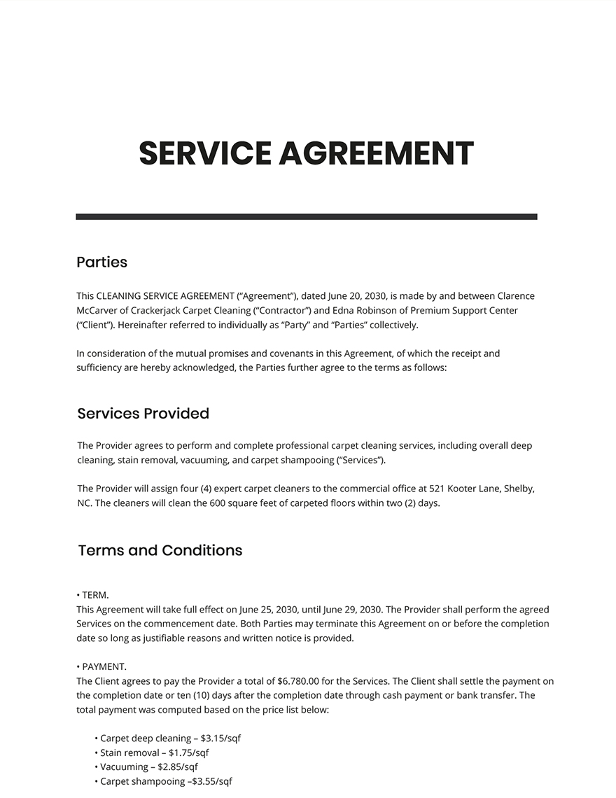 Professional Services Agreement Template - Google Docs, Word, Apple ...