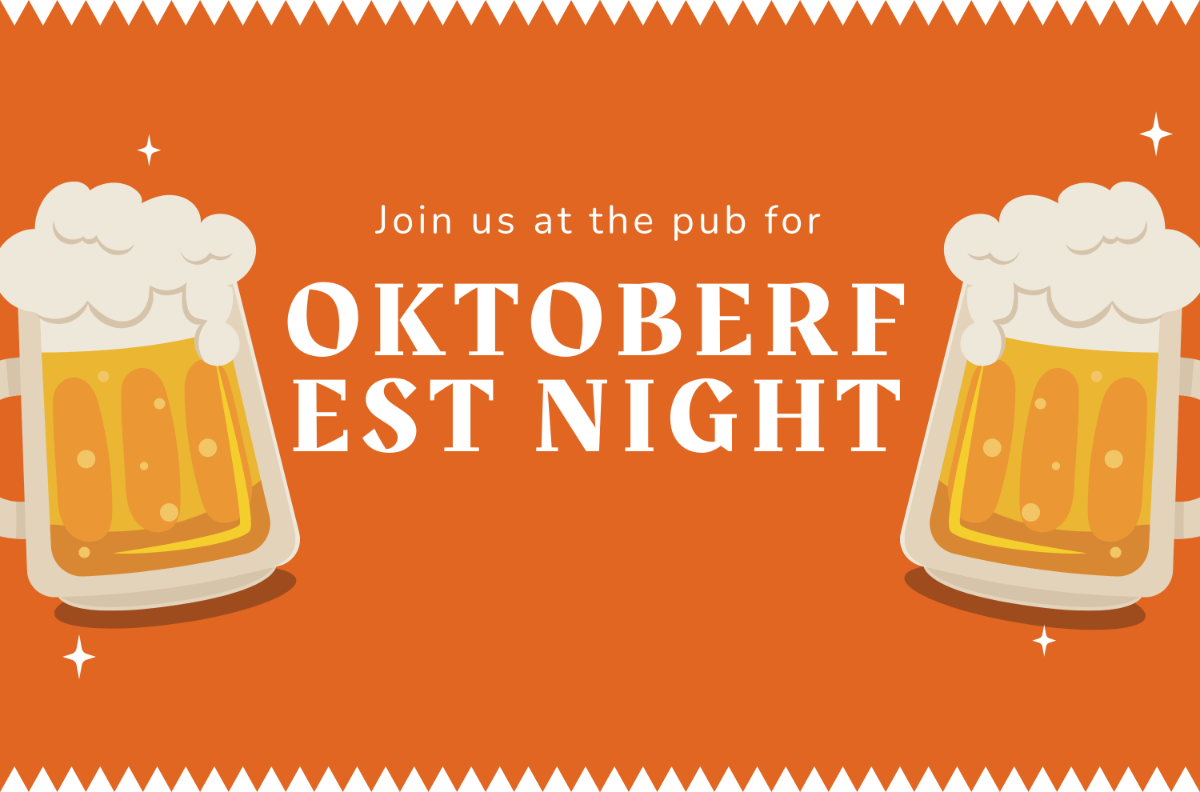 Free Orange Oktoberfest Pub Template to Edit Online