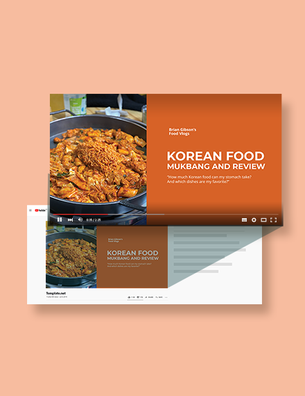 Free Food Blogger Youtube Thumbnail Template to Edit Online